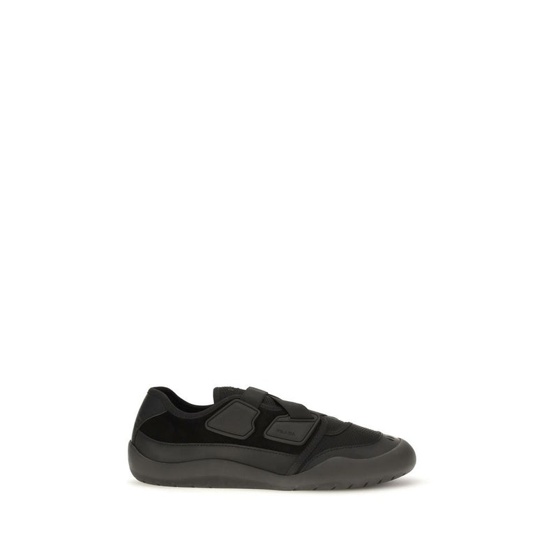 Prada Black Nylon Low Top Sneakers