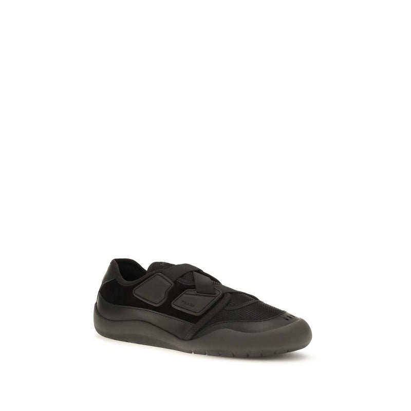 Prada Black Nylon Low Top Sneakers