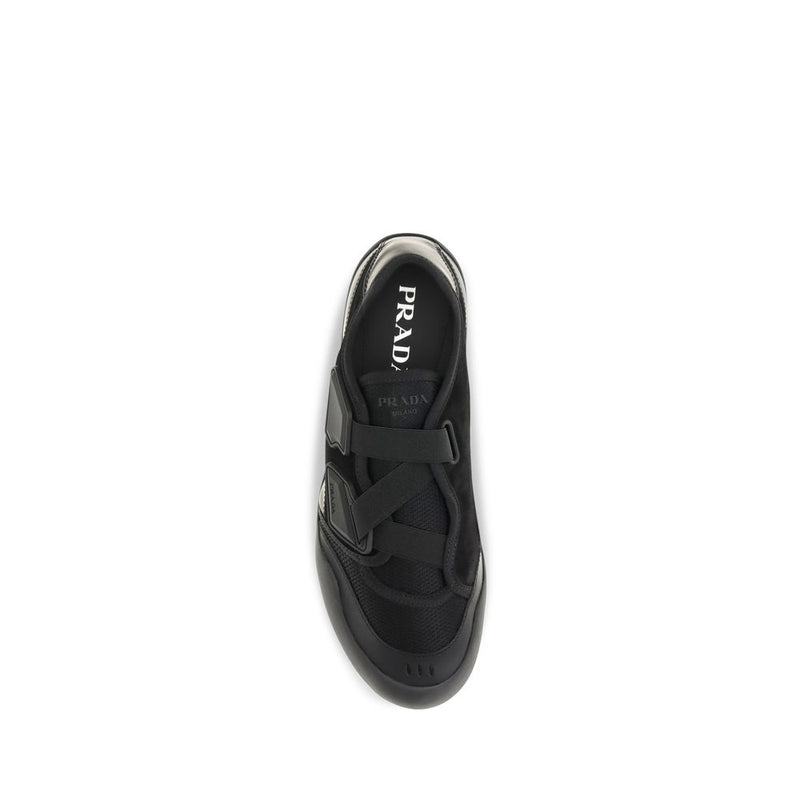 Prada Black Nylon Low Top Sneakers