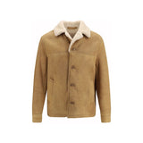 Blouson long en cuir marron Salvatore Santoro