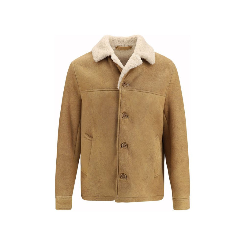 Salvatore Santoro Brown Leather Full-Length Jacket