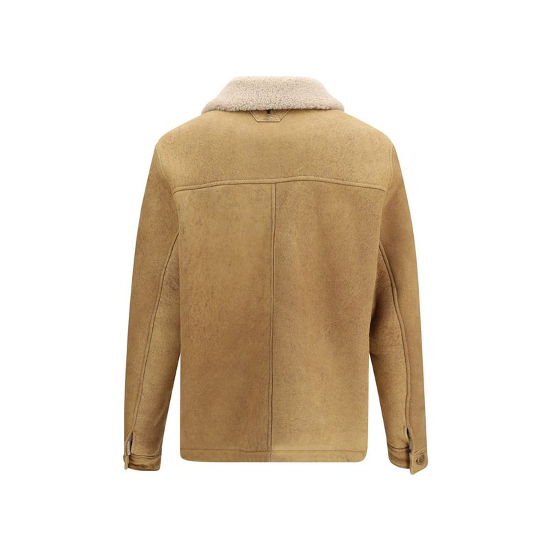Salvatore Santoro Brown Leather Full-Length Jacket