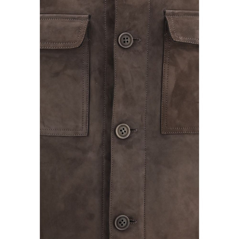 Salvatore Santoro Brown Leather Leather Jacket