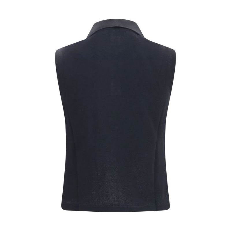 Saint Laurent Black Recycled Cotton Polo Shirt