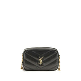 Sac à bandoulière Saint Laurent en agneau noir Ovis Aries Aries