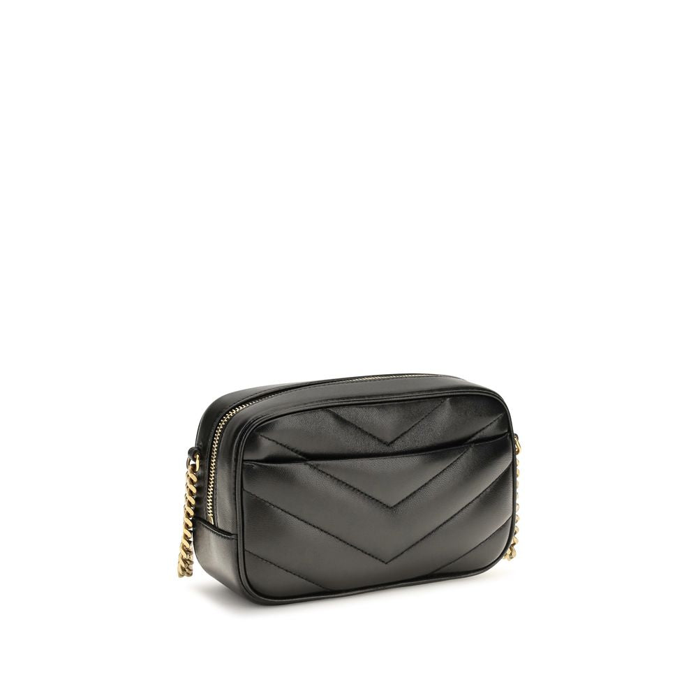 Sac à bandoulière Saint Laurent en agneau noir Ovis Aries Aries