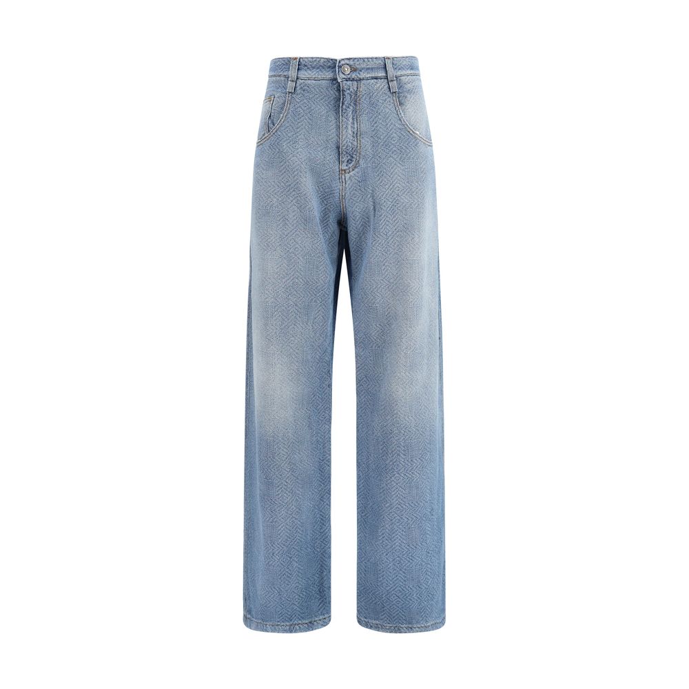 Jean relaxed Ermanno Scervino en coton bleu
