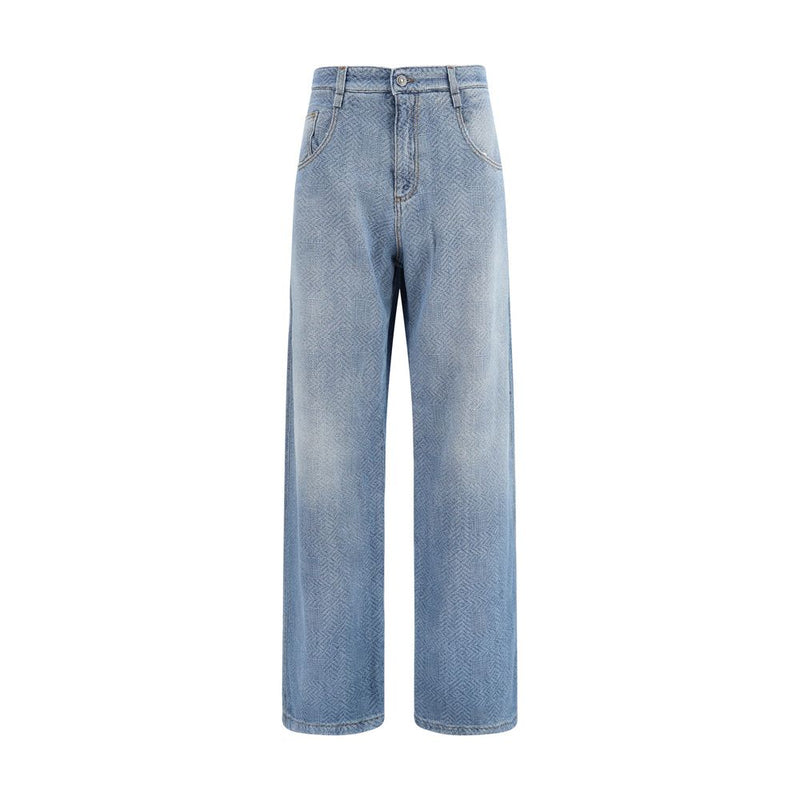 Ermanno Scervino Blue Cotton Relaxed Fit Jeans