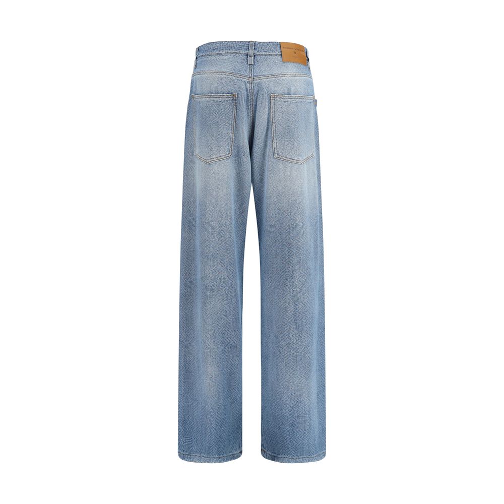 Jean relaxed Ermanno Scervino en coton bleu