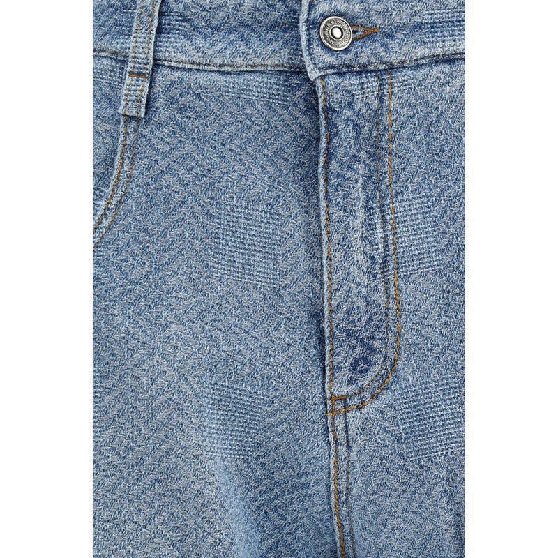 Ermanno Scervino Blue Cotton Relaxed Fit Jeans