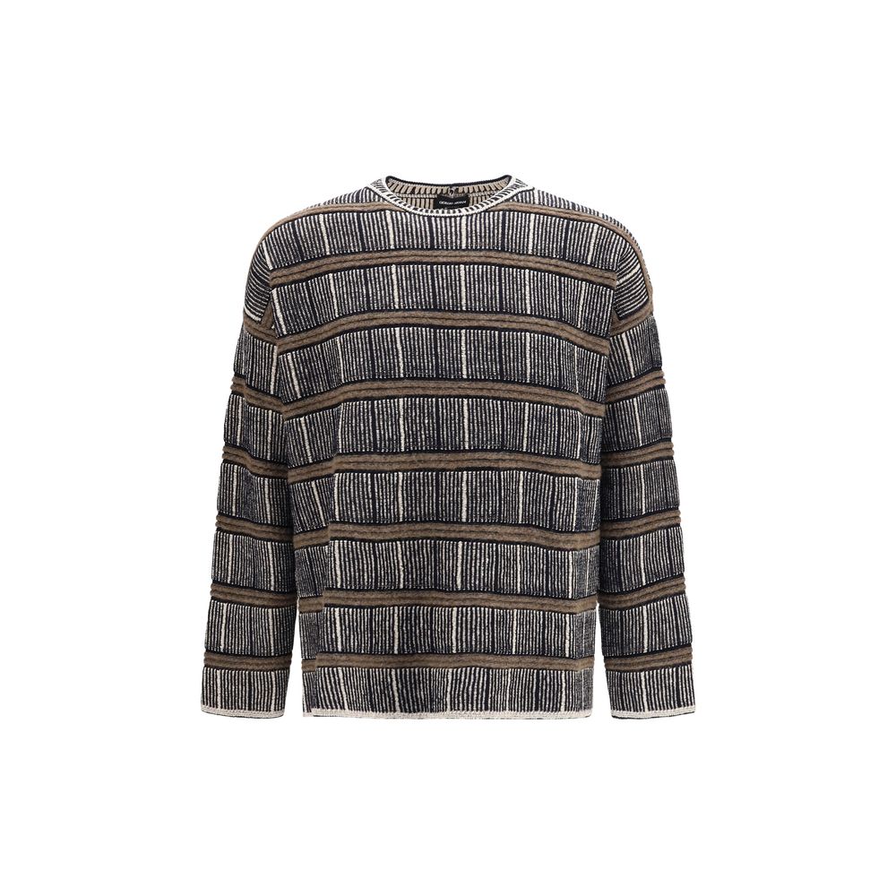 Sweat-shirt en soie bleue Giorgio Armani