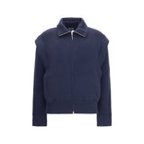 Blouson aviateur en laine bleu Giorgio Armani Oves Aries