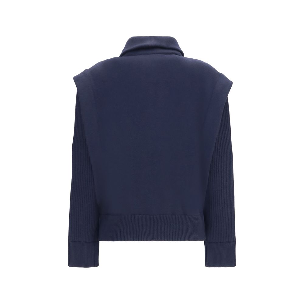 Blouson aviateur en laine bleu Giorgio Armani Oves Aries
