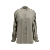 Chemise en soie bicolore Brunello Cucinelli