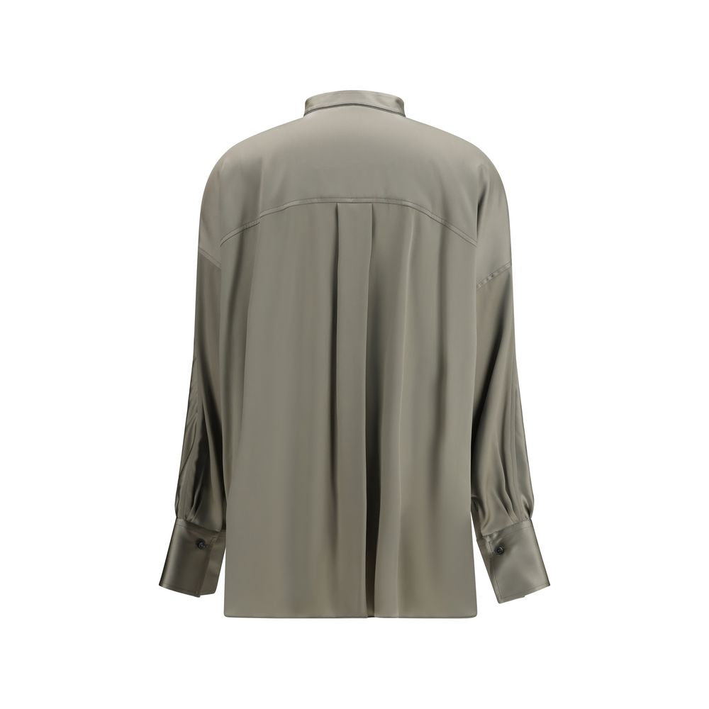 Chemise en soie bicolore Brunello Cucinelli