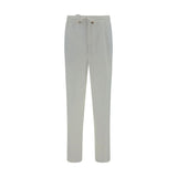 Pantalon décontracté en lin blanc Brunello Cucinelli
