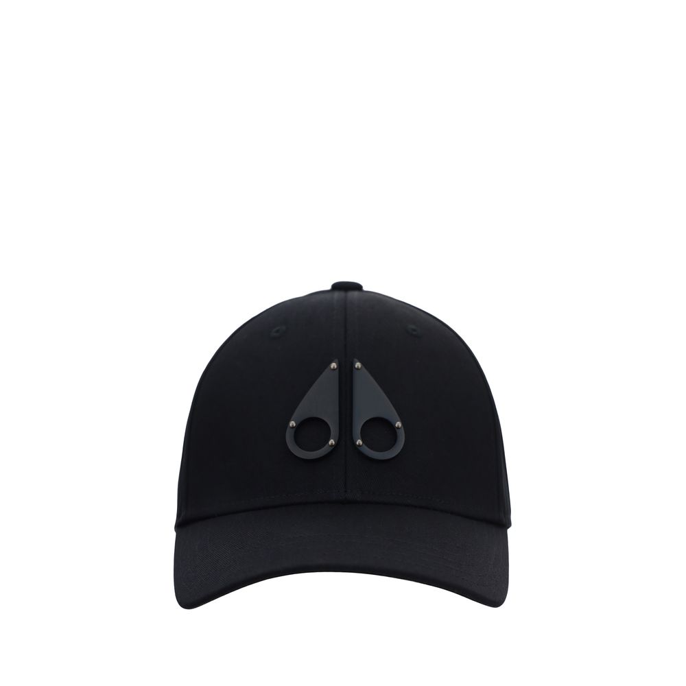 Casquette noire en coton Moose Knuckles (Casquette de baseball)