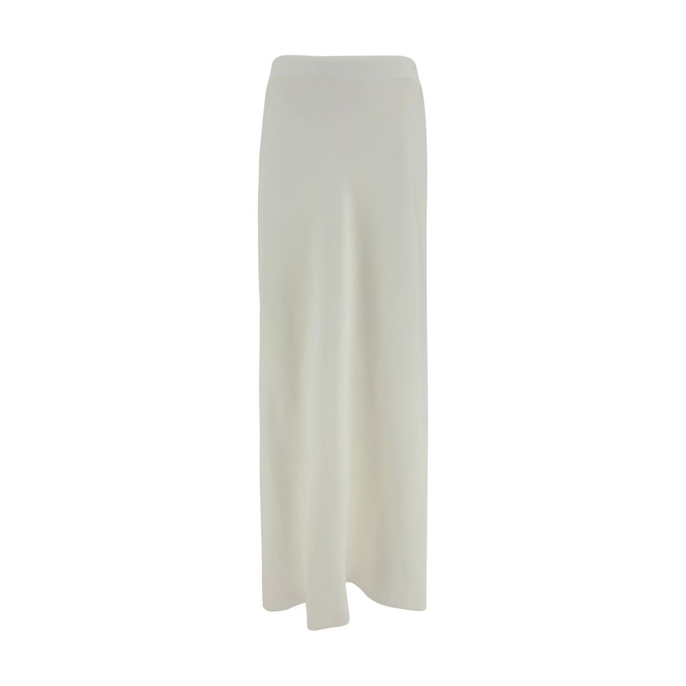 Jupe longue en viscose blanche Brunello Cucinelli