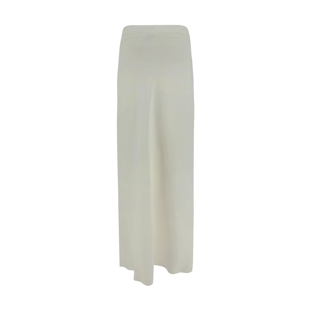 Jupe longue en viscose blanche Brunello Cucinelli