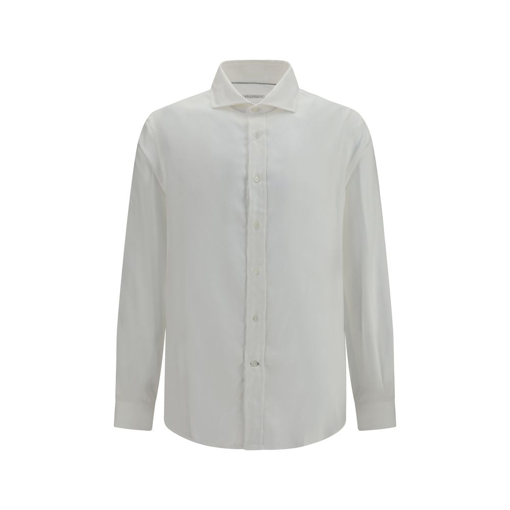 Chemise habillée en coton blanc Brunello Cucinelli