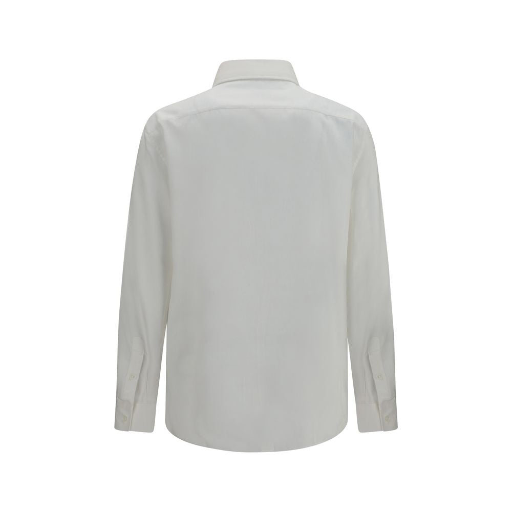 Chemise habillée en coton blanc Brunello Cucinelli