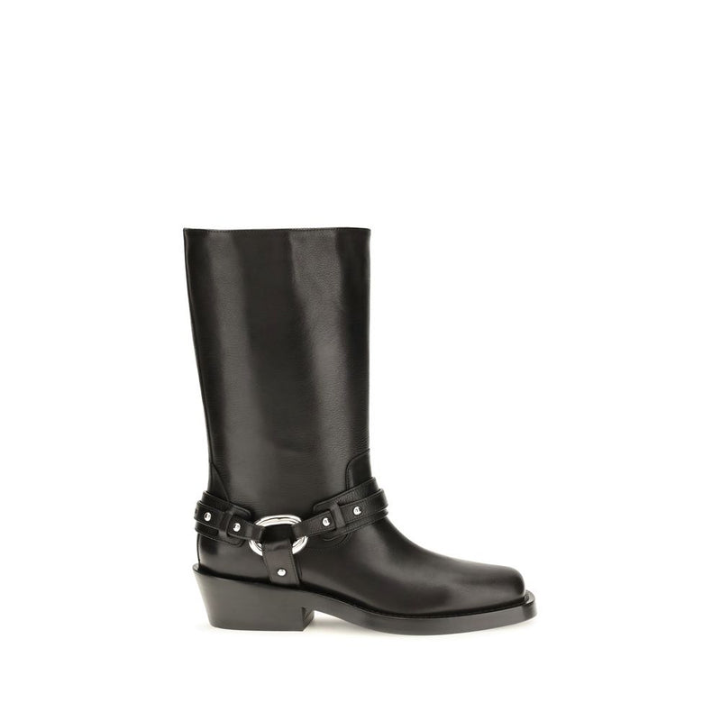 Rabanne Black Calf Leather Bos Taurus Boots