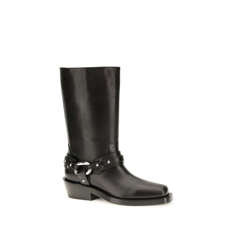 Rabanne Black Calf Leather Bos Taurus Boots