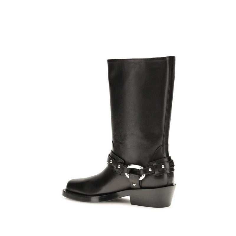 Rabanne Black Calf Leather Bos Taurus Boots
