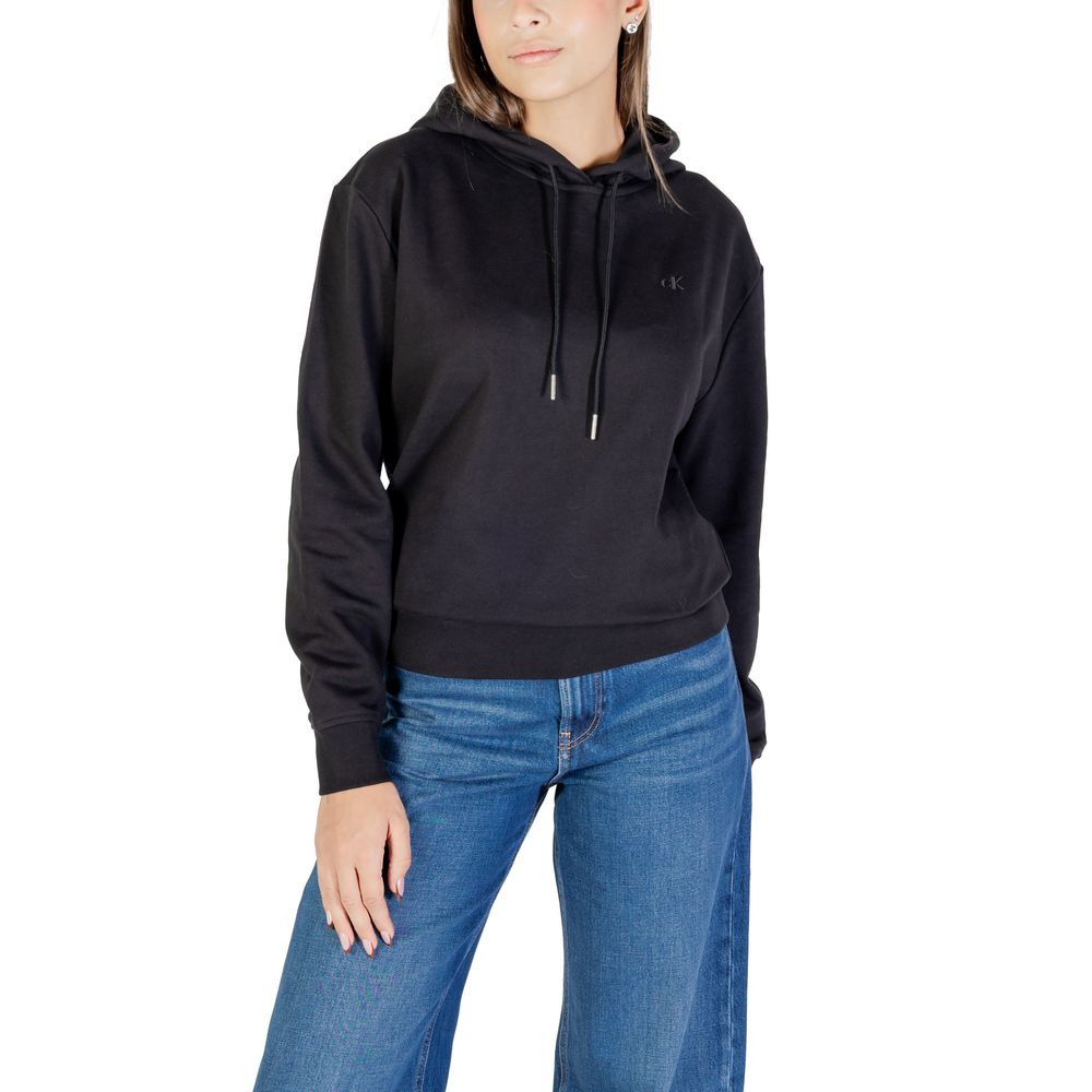 Sweat à capuche Calvin Klein Jeans en coton noir