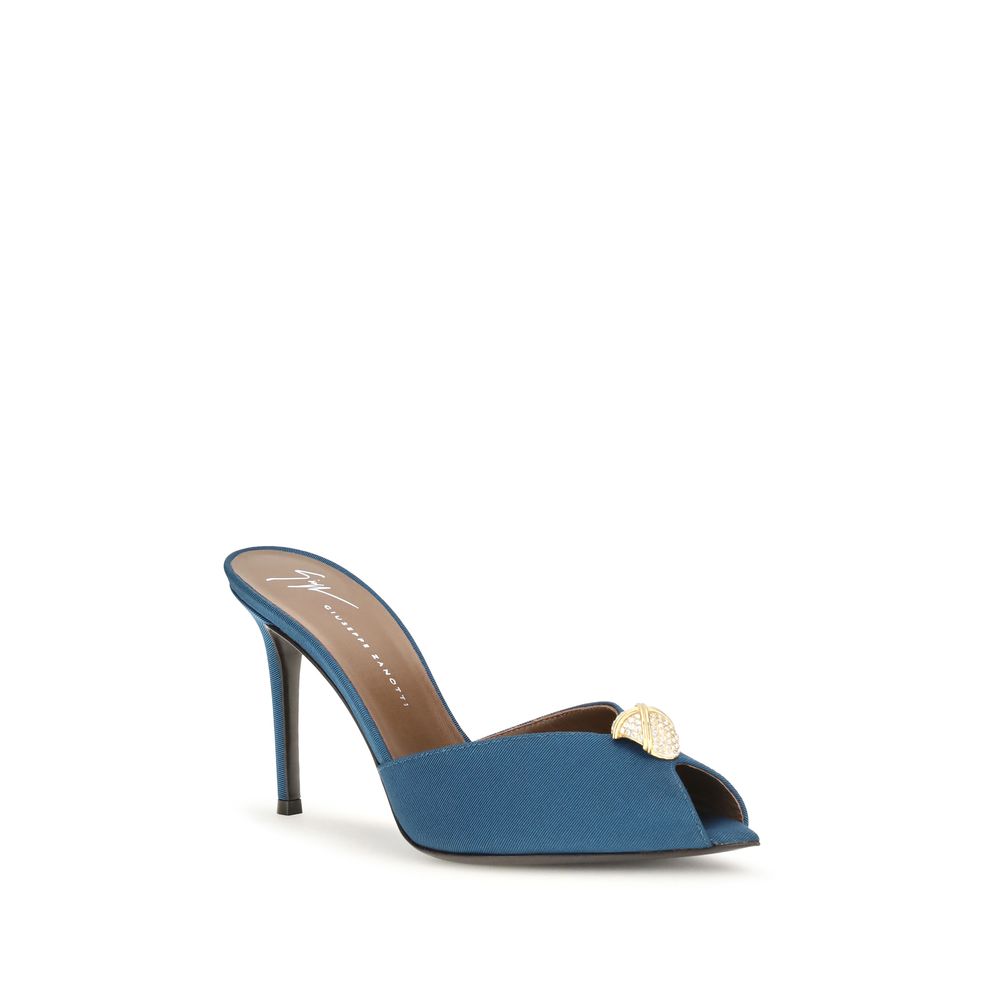 Sandales à talons aiguilles Giuseppe Zanotti en cuir de veau bleu