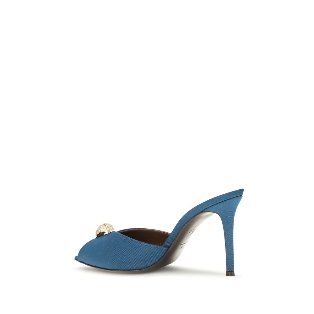 Sandales à talons aiguilles Giuseppe Zanotti en cuir de veau bleu