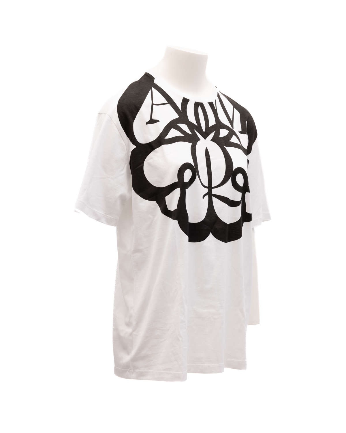 T-shirt imprimé en coton blanc Alexander McQueen