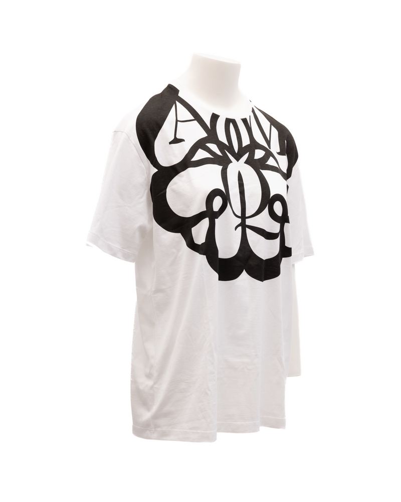 Alexander McQueen White Cotton Printed T-shirt