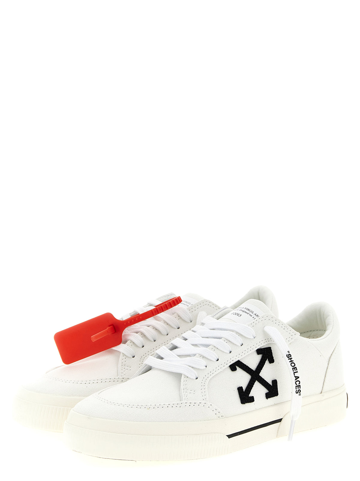 Baskets basses bicolores en coton Off-White