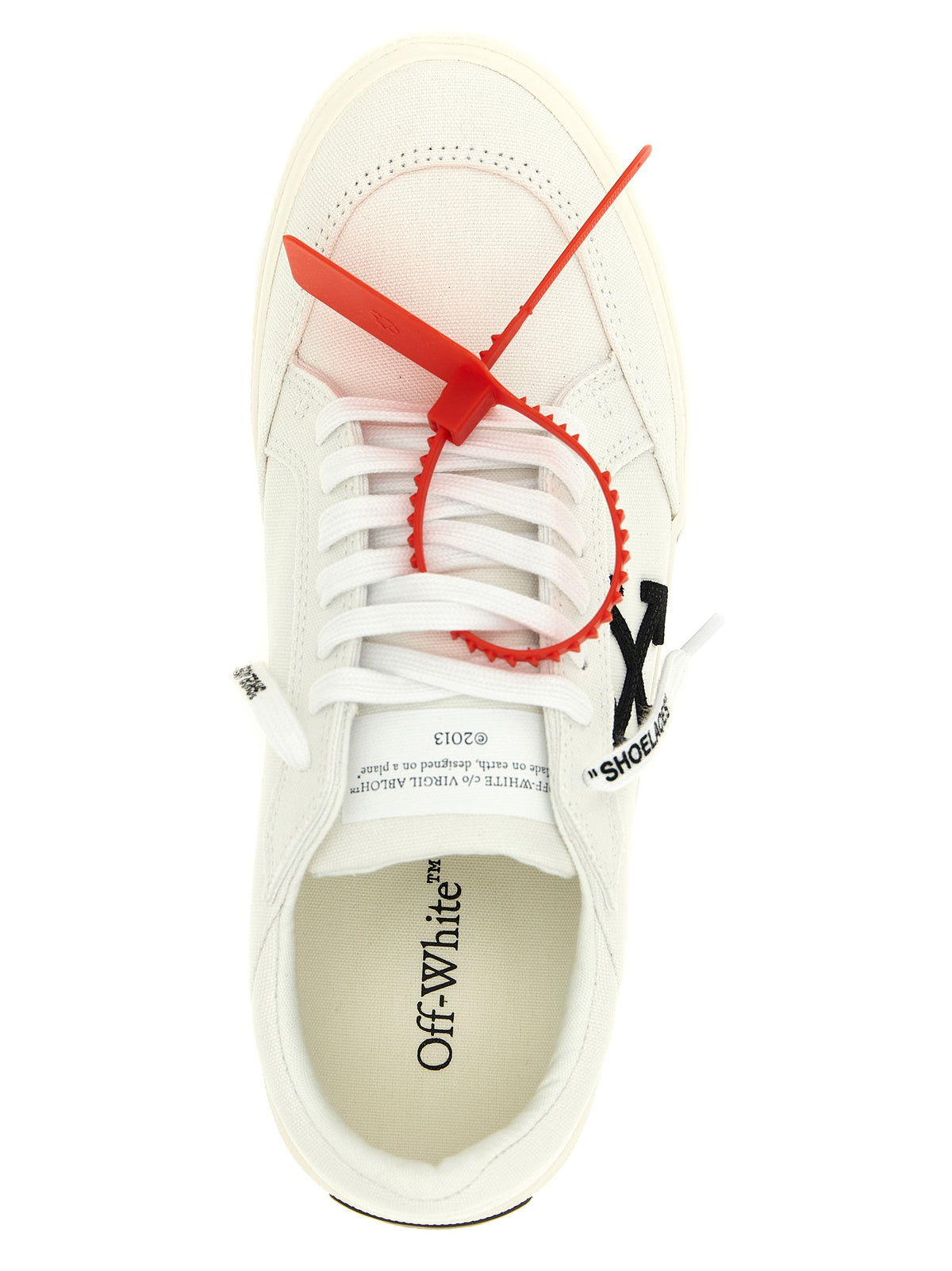 Baskets basses bicolores en coton Off-White