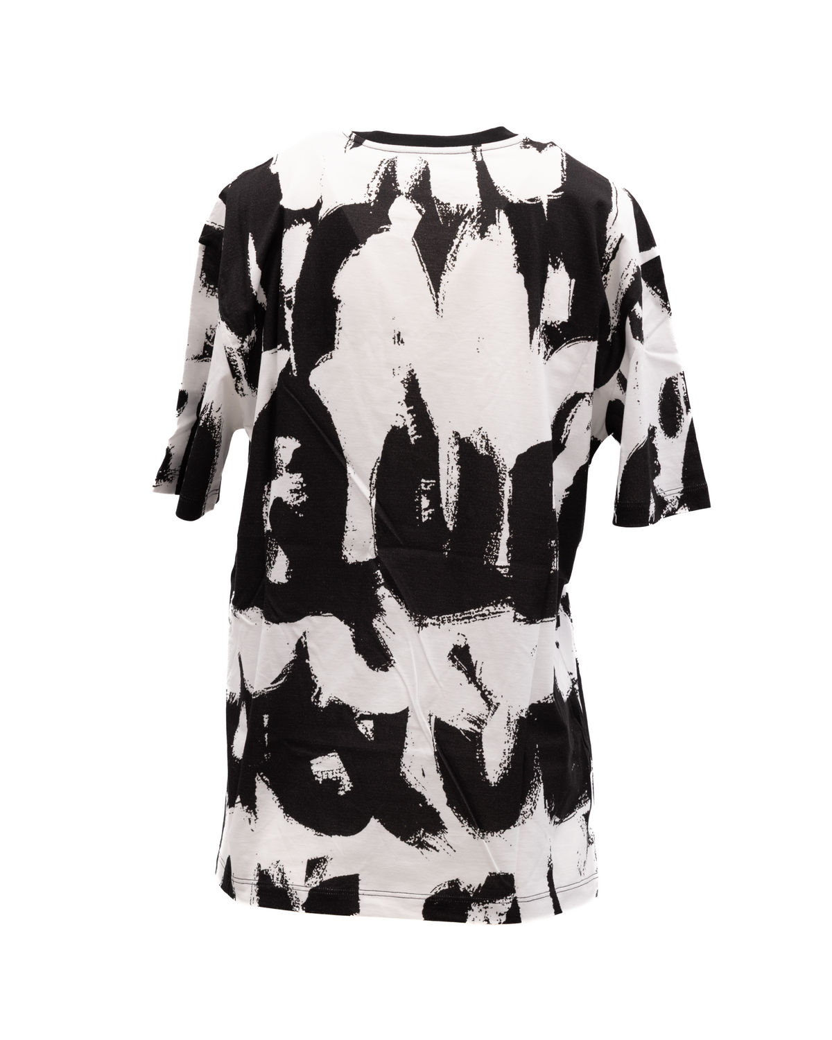T-shirt en coton noir et blanc Alexander McQueen