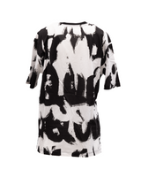 T-shirt en coton noir et blanc Alexander McQueen
