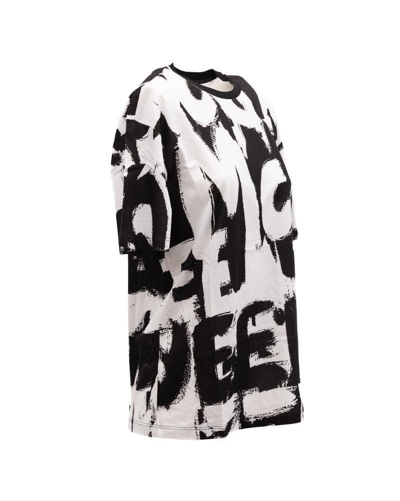 Alexander McQueen Black and White Cotton T-shirt