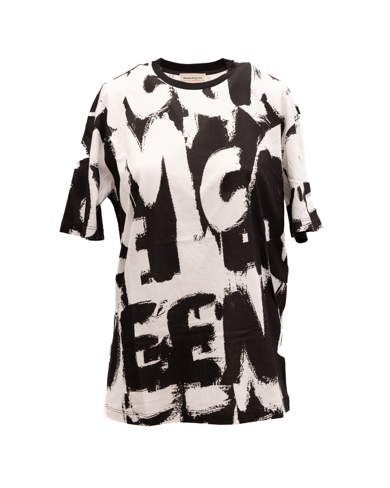 Alexander McQueen Black and White Cotton T-shirt