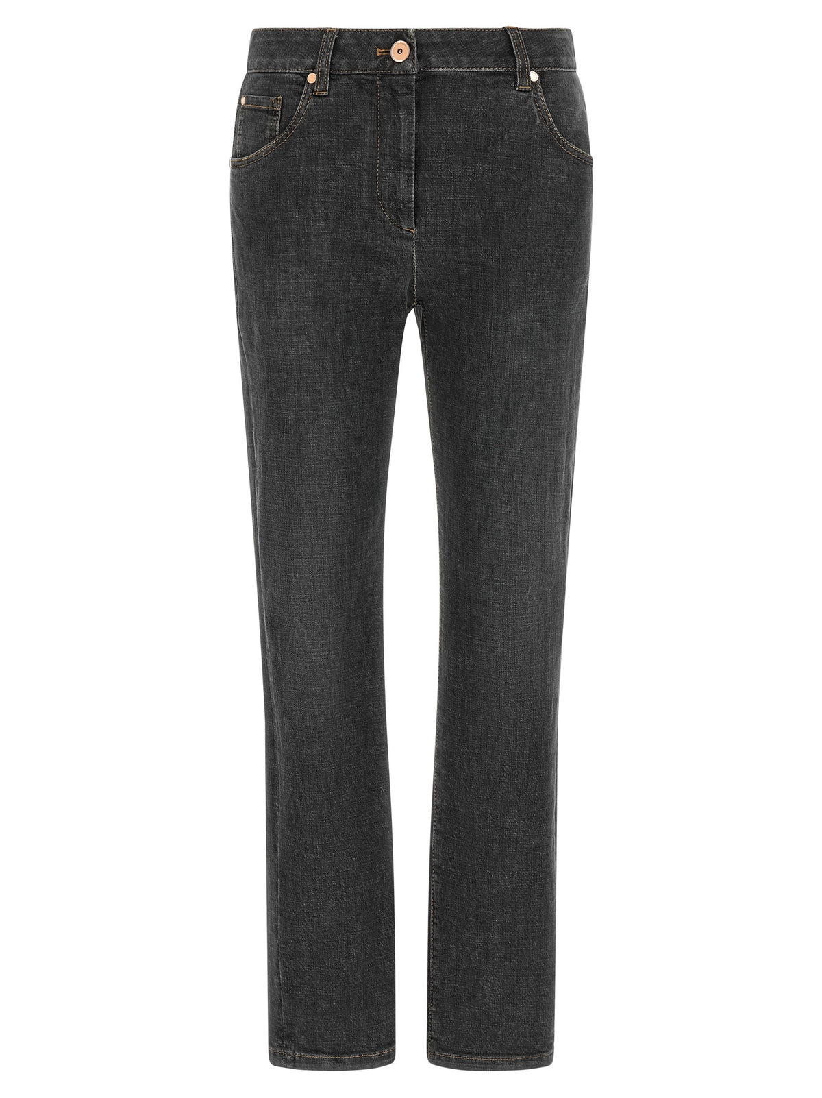 Jean slim en coton gris Brunello Cucinelli