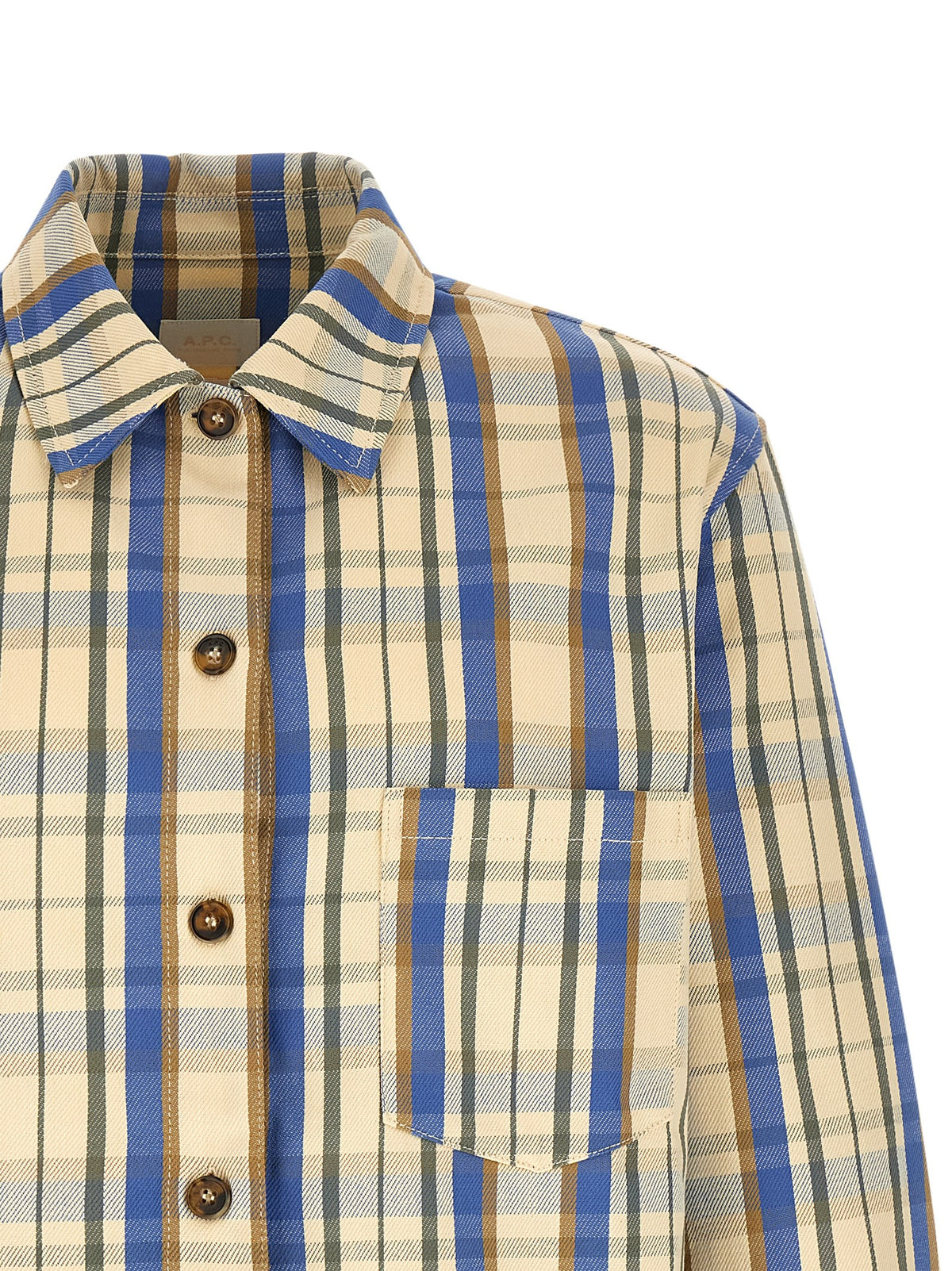 Chemisier A.P.C. en coton bicolore