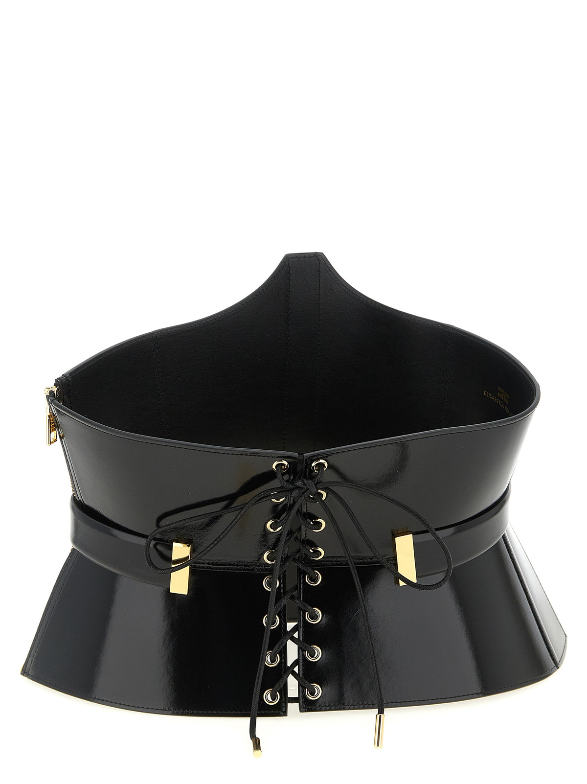 Ceinture noire taille haute en cuir Elisabetta Franchi