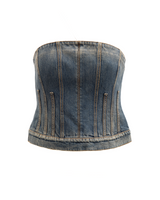 Haut en jean Alexander McQueen en coton bleu