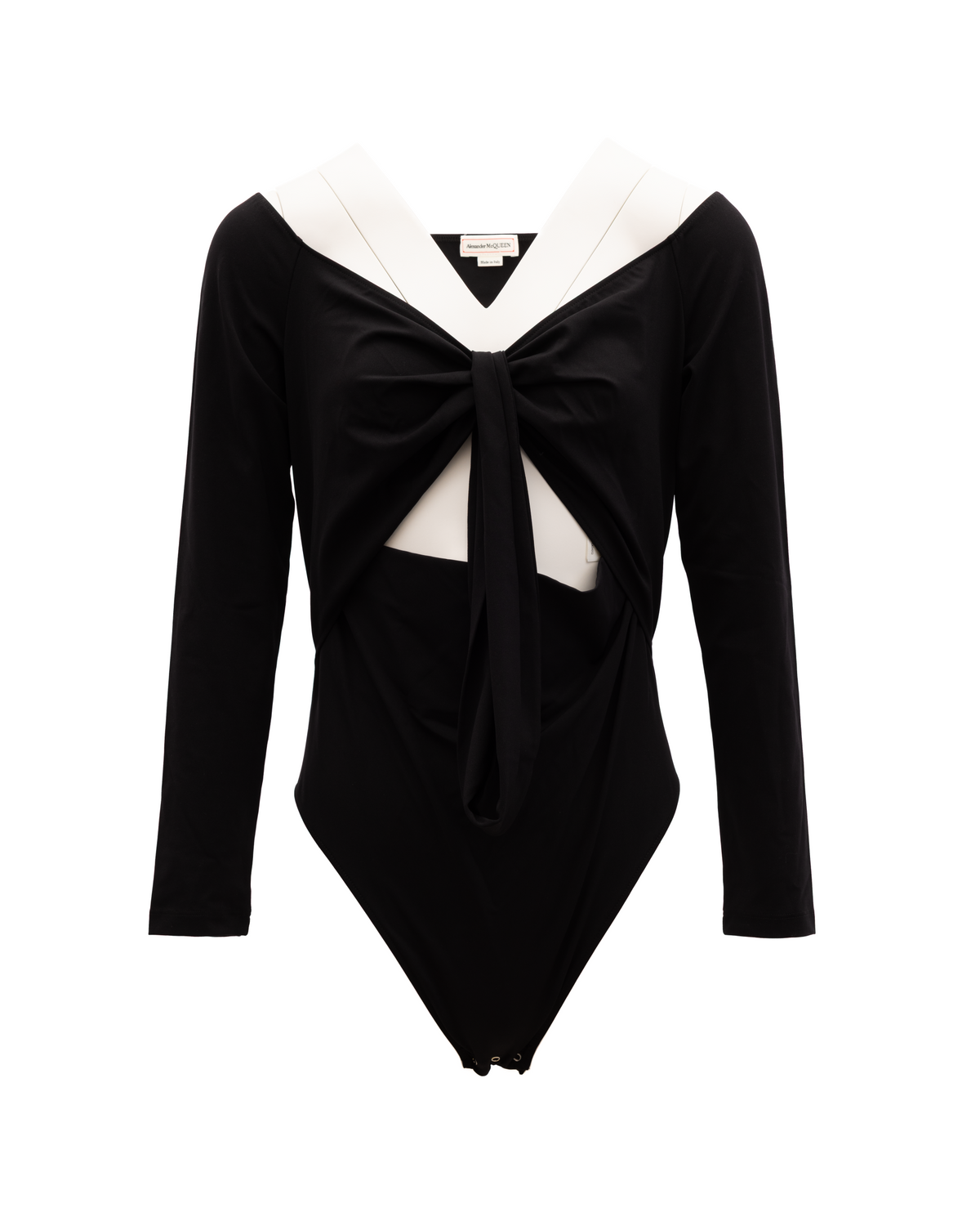 Top en coton noir et blanc Alexander McQueen