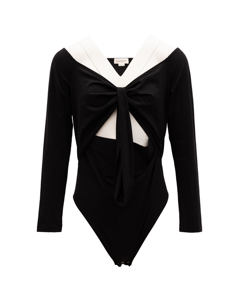 Alexander McQueen Black and White Cotton Top