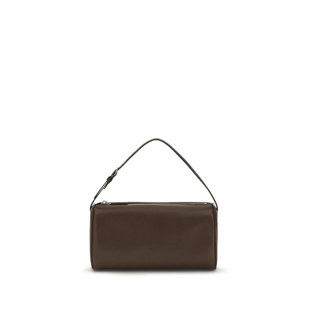Le sac à bandoulière The Row en cuir de veau marron Bos Taurus