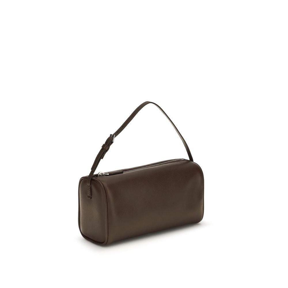 Le sac à bandoulière The Row en cuir de veau marron Bos Taurus
