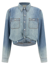 Chemisier R13 en coton bleu