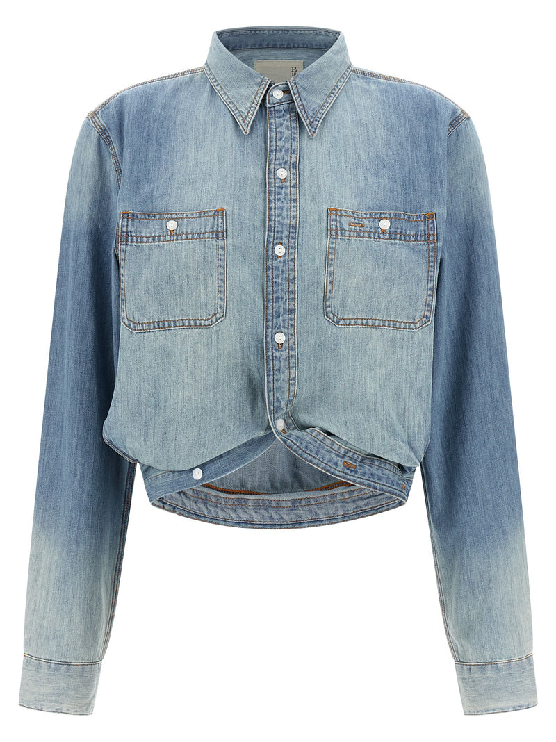 R13 Blue Cotton Blouse