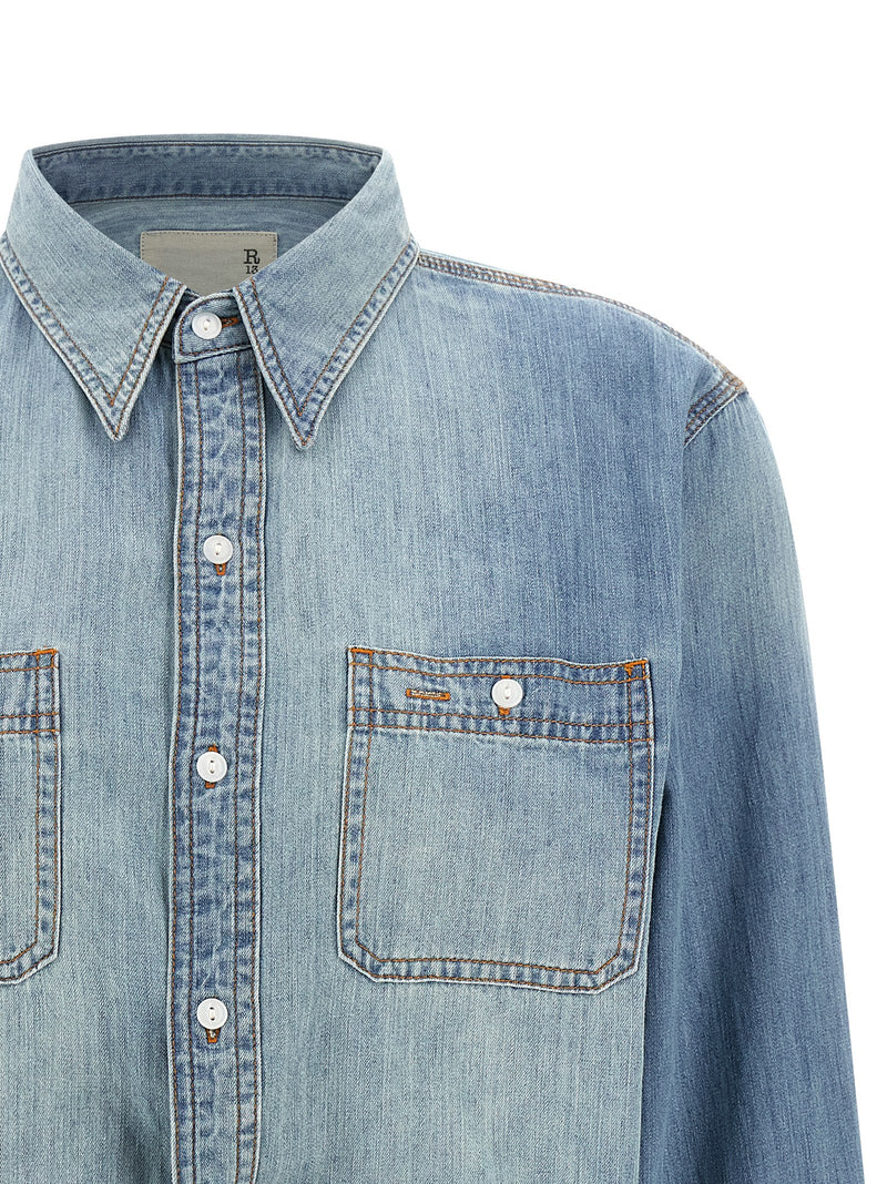R13 Blue Cotton Blouse